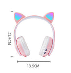 Interesting New Kids Headphones Wireless Bluetooth In Cat Ears Headphones Style With Noise Reduction Live Breathing Lights Glare and LED Lights
