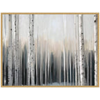 Sylvie Birch Tree Glow Framed Canvas by Mary Sparrow