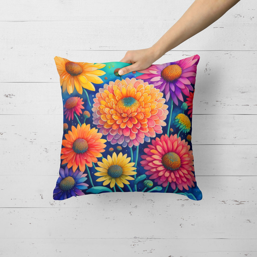 Colorful Chrysanthemums Fabric Decorative Pillow DAC1944PW1818