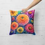 Colorful Chrysanthemums Fabric Decorative Pillow DAC1944PW1818