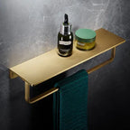Bathroom Accessories Bathroom Shelf Towel Rack Paper holder Toilet Brush Holder Towel Ranger Brushed Gold Brass Bath Hardware