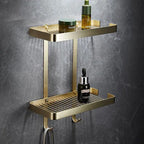 Bathroom Accessories Bathroom Shelf Towel Rack Paper holder Toilet Brush Holder Towel Ranger Brushed Gold Brass Bath Hardware