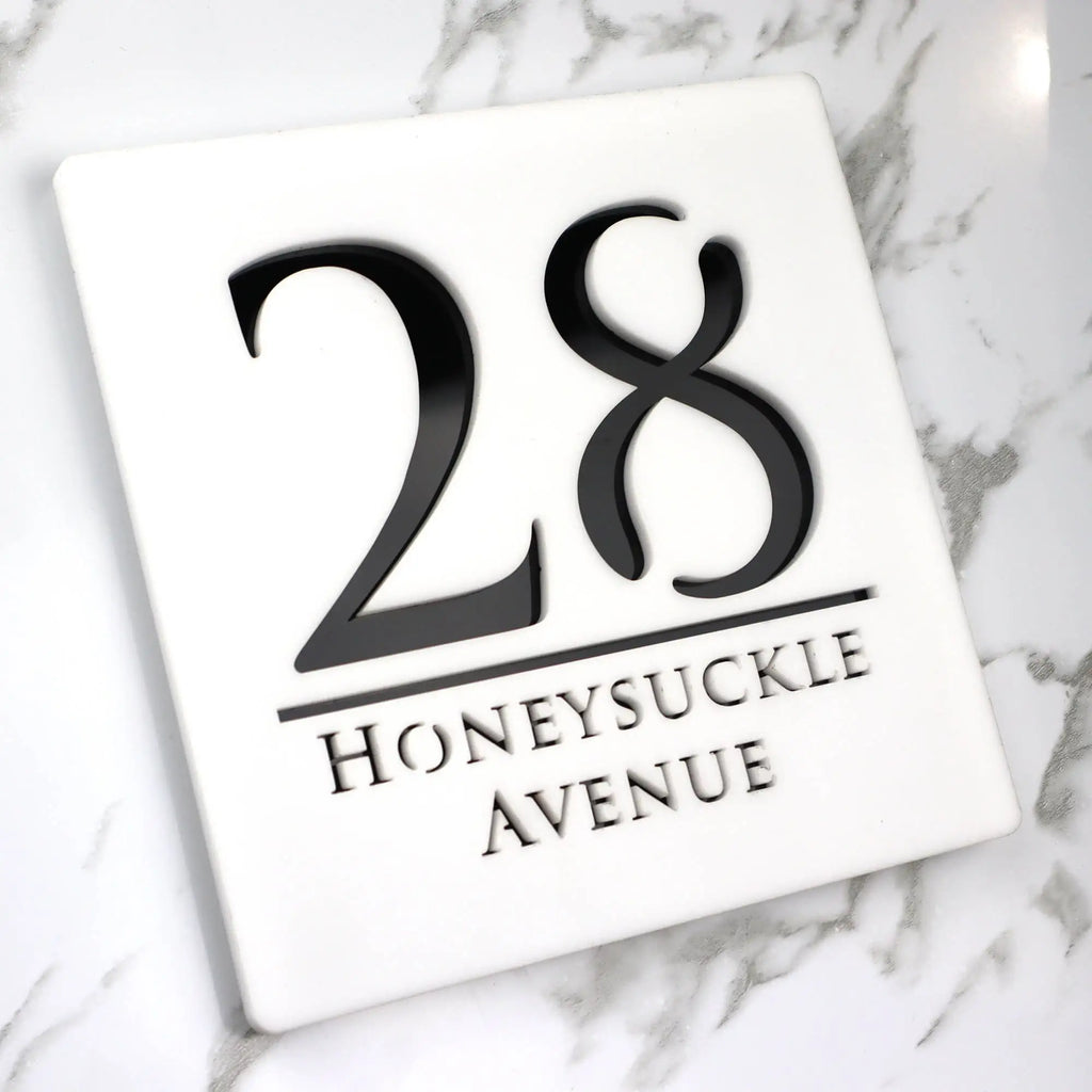 Personalized Custom Acrylic Modern House Numbers Sign Door Address Street 3D Letter Number Plaques Outdoor Name Home Decor Plate
