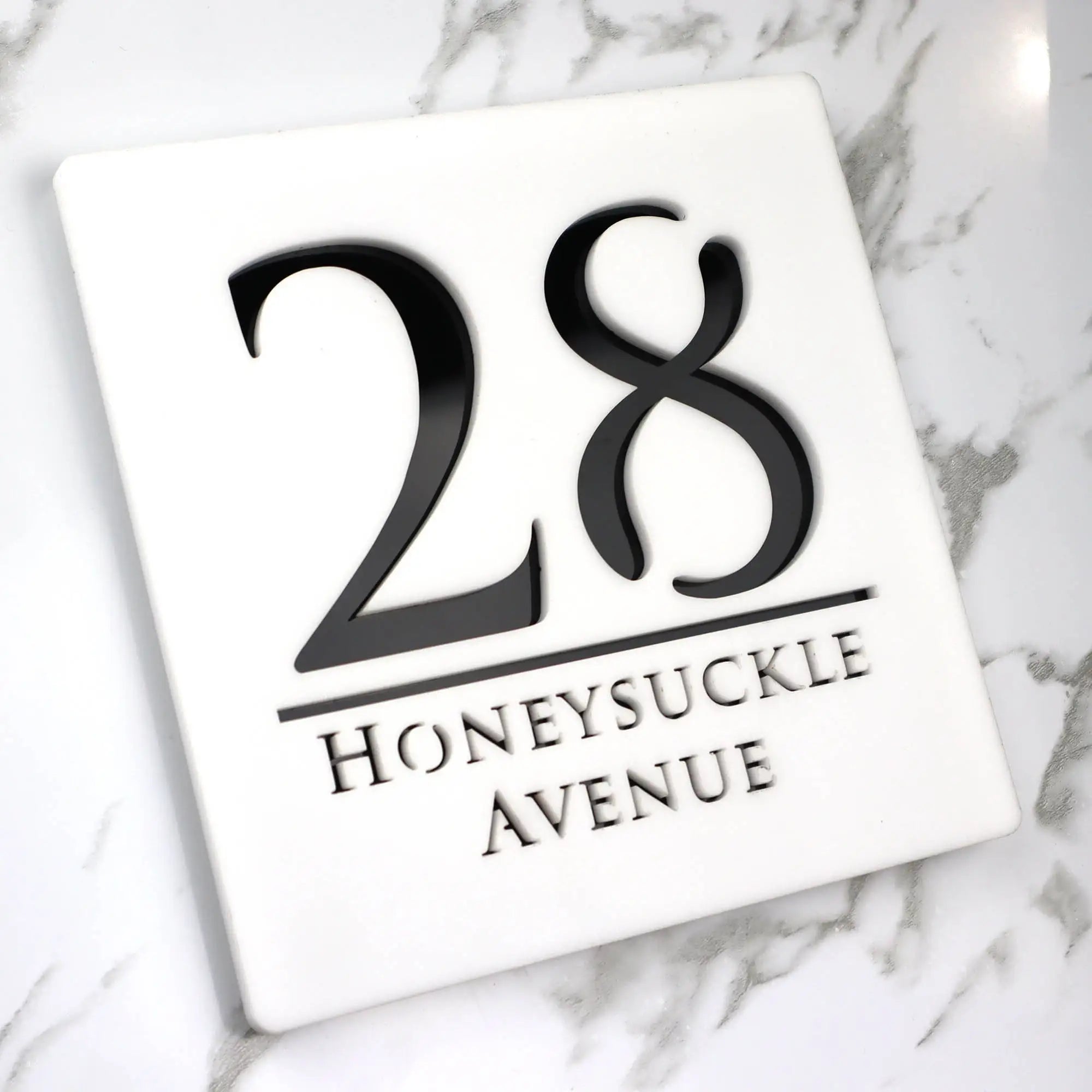 Personalized Custom Acrylic Modern House Numbers Sign Door Address Street 3D Letter Number Plaques Outdoor Name Home Decor Plate