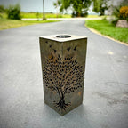 Basswood Tree Steel Luminary Pillar
