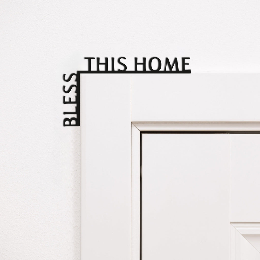 Wooden Corner Quote – Bless This Home