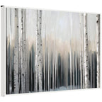 Sylvie Birch Tree Glow Framed Canvas by Mary Sparrow