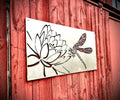 Dragonfly Lotus Steel Wall Art | Garden Panel