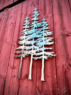 Fir Tree Trio Metal Wall Art