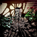 Floral Burst Steel Luminary Pillar | Multiple Sizes