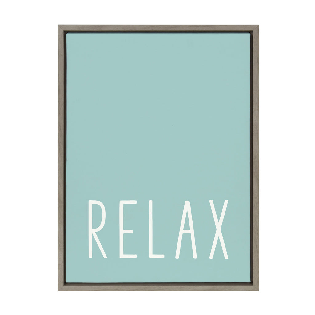 Sylvie Relax in Pale Teal Framed Canvas by Apricot and Birch