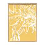 Sylvie Flower in Yellow Framed Canvas by Apricot and Birch