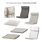 Bouclé Cinnamon Poäng Slipcovers – Compatible with IKEA Poäng Chair & Footstool