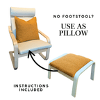 Bouclé Cinnamon Poäng Slipcovers – Compatible with IKEA Poäng Chair & Footstool