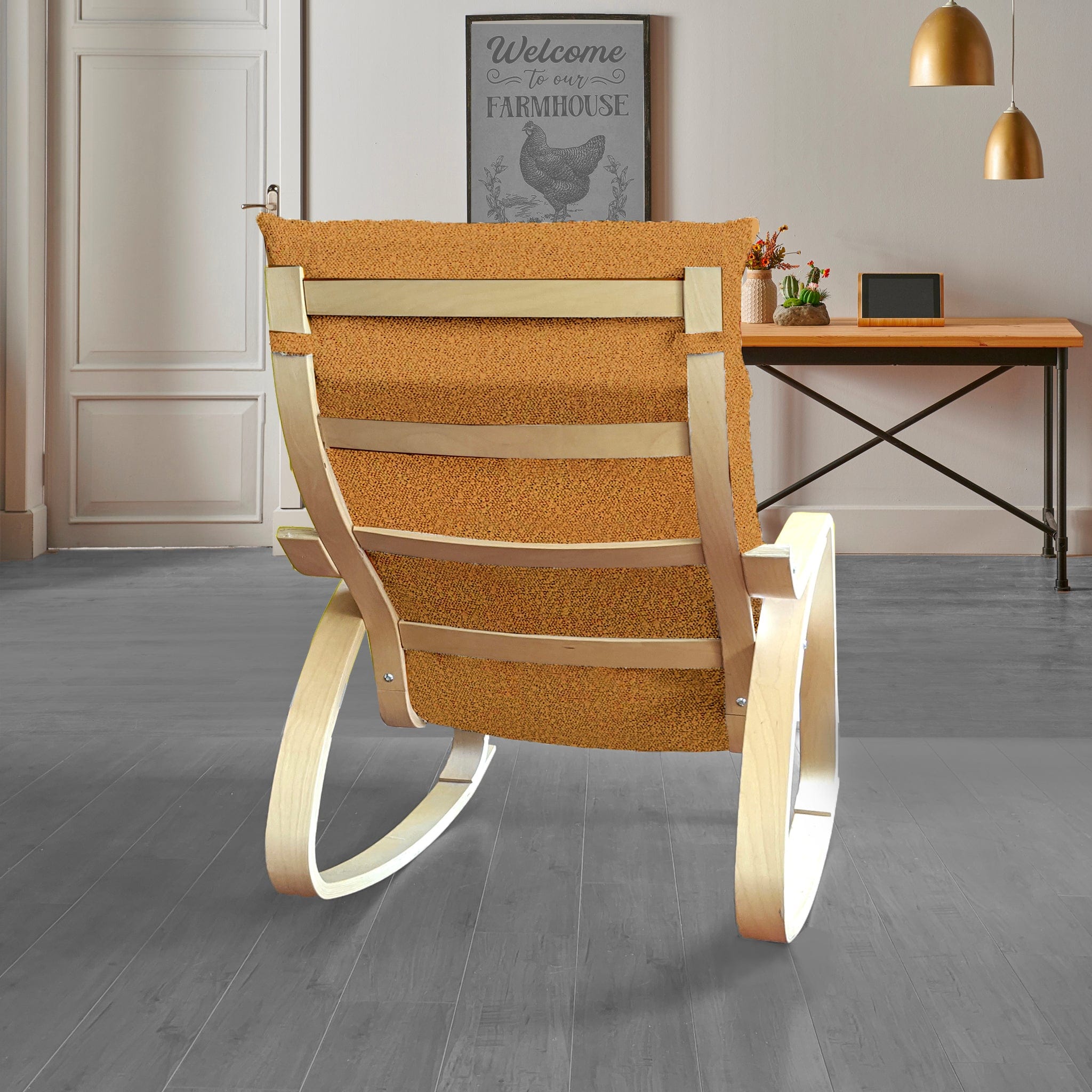 Bouclé Cinnamon Poäng Slipcovers – Compatible with IKEA Poäng Chair & Footstool