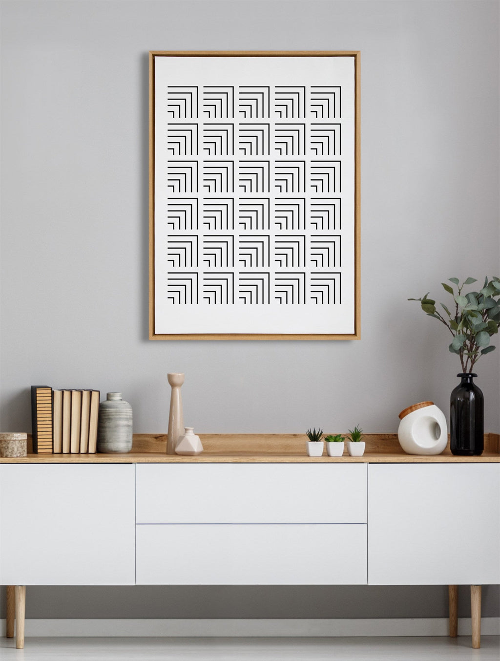 Sylvie Corners Framed Canvas by Apricot and Birch