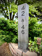 Wide Profile Home Address Solar Pillar - Steel
